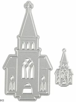 Creativ Company Matrice De Coupe Creotime - Eglise - 9,2 X 4,7 Cm - 2 Pcs