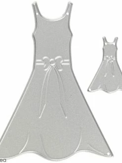 Creativ Company Matrice De Coupe Creotime - Robes - 9 X 7 Cm Et 3,5 X 2,6 Cm Environ - 2 Pcs