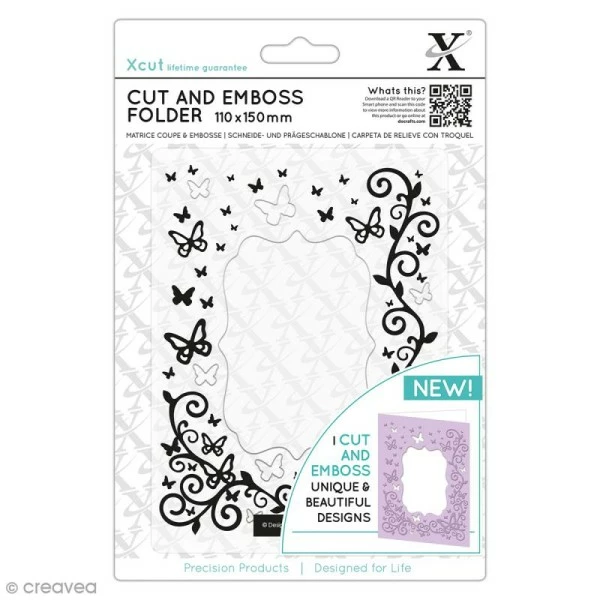Docrafts Xcut Matrice De Coupe Et D'embossage - Cadre Papillon - 11 X 15 Cm - 1 Pce 1 Docrafts Xcut Matrice De Coupe Et D'embossage - Cadre Papillon - 11 X 15 Cm - 1 Pce
