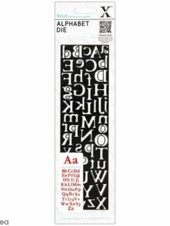 Docrafts Xcut Matrice De Coupe Xcut - Alphabet Centurion - 1 Pce - 52 Lettres