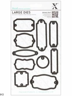 Docrafts Xcut Matrice De Coupe Xcut - Etiquettes Et Marque-places - 10 Pcs