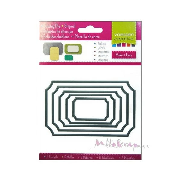 Matrice De Découpe Tickets - Vaessen Creative - 5 Pièces 1 Matrice De Découpe Tickets - Vaessen Creative - 5 Pièces