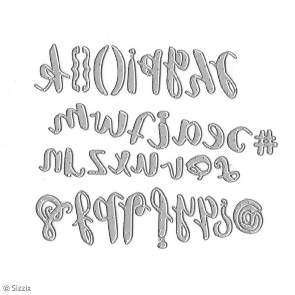 Matrice Sizzix Thinlits - Alphabet - 35 Pcs 4 Matrice Sizzix Thinlits - Alphabet - 35 Pcs – Image 4