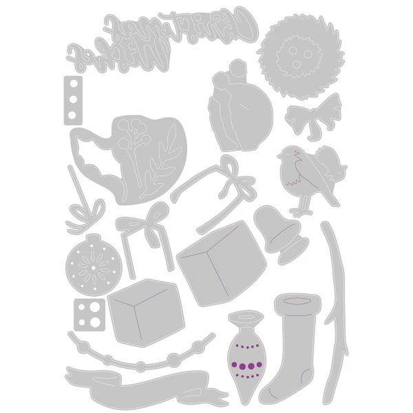 Matrice Sizzix Thinlits - Décorations De Noël - 20 Pcs 3 Matrice Sizzix Thinlits - Décorations De Noël - 20 Pcs – Image 3