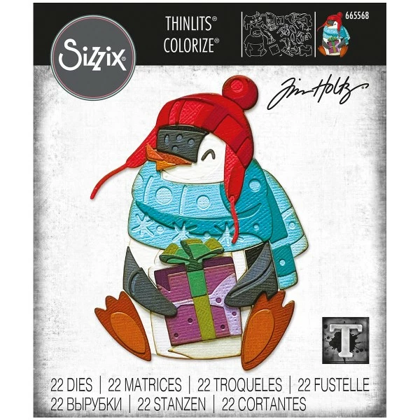 Matrice Sizzix Thinlits - Eugène Le Pingouin - 22 Pcs 1 Matrice Sizzix Thinlits - Eugène Le Pingouin - 22 Pcs