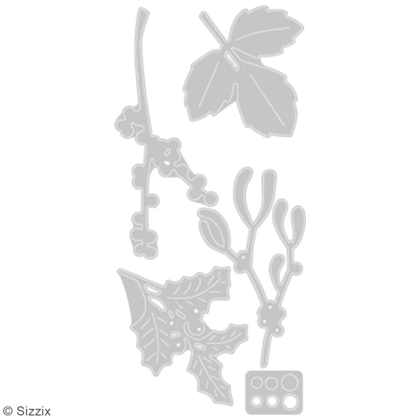 Matrice Sizzix Thinlits - Feuilles D'hiver - 5 Pcs 2 Matrice Sizzix Thinlits - Feuilles D'hiver - 5 Pcs – Image 2