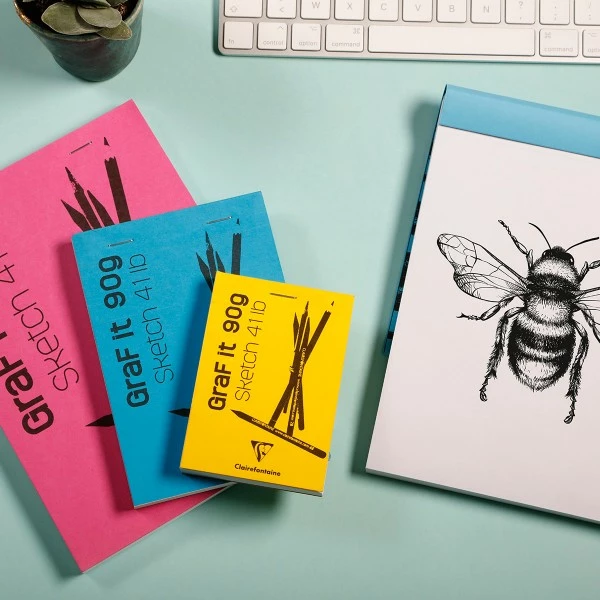 CLAIREFONTAINE Mini Bloc à Dessin Et Croquis Graf'it Uni 90 G - A7 - 160 Pages 3 CLAIREFONTAINE Mini Bloc à Dessin Et Croquis Graf'it Uni 90 G - A7 - 160 Pages – Image 3