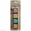 Ranger Mini Encreur Distress - Assortiment N°1 Primaire - 4 Pcs
