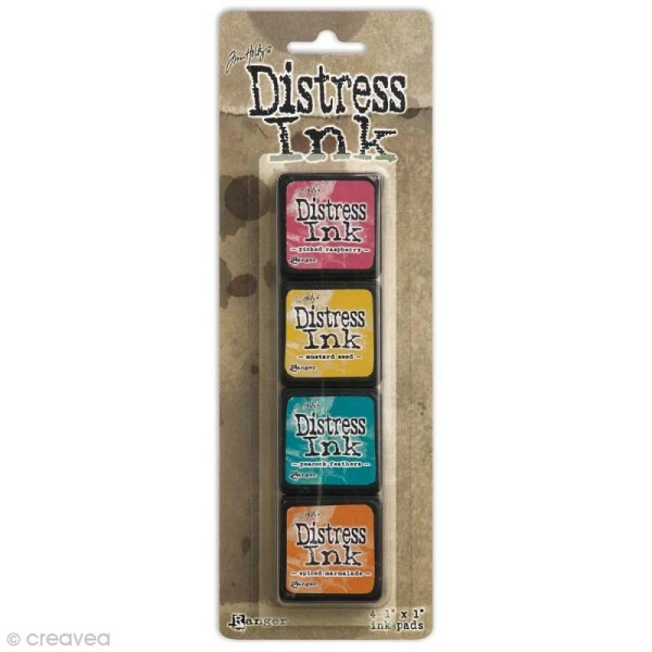 Ranger Mini Encreur Distress - Assortiment N°1 Primaire - 4 Pcs 1 Ranger Mini Encreur Distress - Assortiment N°1 Primaire - 4 Pcs