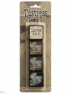 Ranger Mini Encreur Distress - Assortiment N°3 Vintage - 4 Pcs