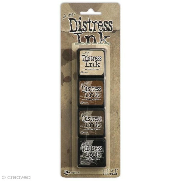 Ranger Mini Encreur Distress - Assortiment N°3 Vintage - 4 Pcs 1 Ranger Mini Encreur Distress - Assortiment N°3 Vintage - 4 Pcs