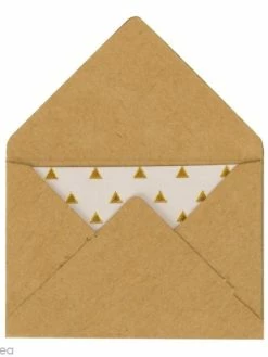 Rico Design Mini Enveloppes Et Cartes Hot Foil Marron Kraft - 4,5 X 3 Cm - 10 Pcs