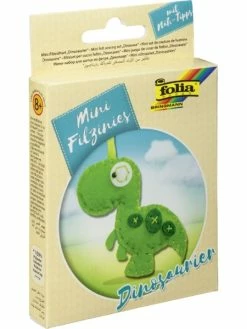 FOLIA Mini Kit De Couture De Feutrine Dinosaure 12 Pièces