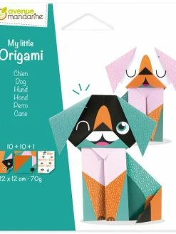 Avenue Mandarine Mini Kit Origami - Chien - 20 Feuilles
