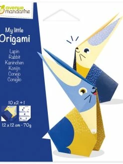Avenue Mandarine Mini Kit Origami - Lapin - 20 Feuilles