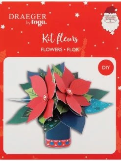 Draeger By Toga Mini Kit Paper Art - Poinsettia De Noël