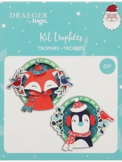 Draeger By Toga Mini Kit Paper Art - Trophées De Noël - 2 Pcs
