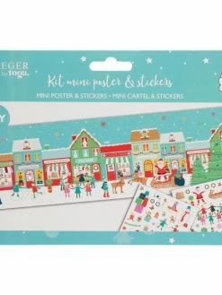 Draeger By Toga Mini Kit Poster & Stickers - Village Traditionnel De Noël
