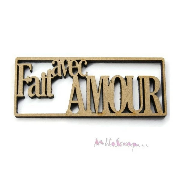 Boanita Mot Bois Fait Avec Amour - 1 Pièce 1 Boanita Mot Bois Fait Avec Amour - 1 Pièce