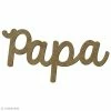 Creavea Mot Papa En Bois - 4,5 X 1,8 Cm