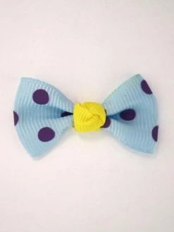 Tricot Créations Noeuds En Ruban Grosgrain à Pois Lot De 25 : Bleu - 001807