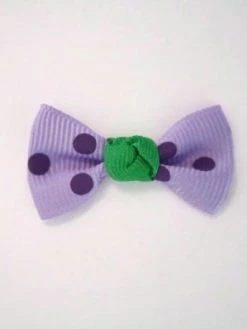 Tricot Créations Noeuds En Ruban Grosgrain à Pois Lot De 25 : Parme / Lilas - 001810