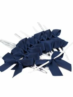 La Mercerie De Vally Noeuds En Satin 5cm, 10 Pièces Bleu Marine