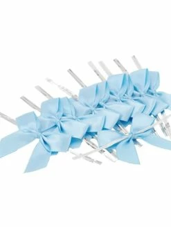 La Mercerie De Vally Noeuds En Satin 5cm, 10 Pièces Ciel