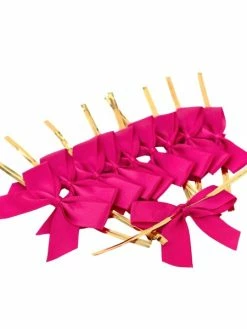 La Mercerie De Vally Noeuds En Satin 5cm, 10 Pièces Fuchsia