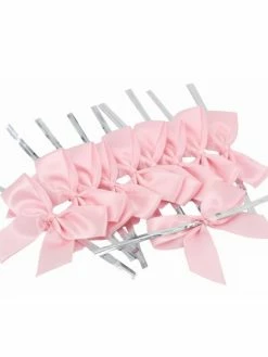 La Mercerie De Vally Noeuds En Satin 5cm, 10 Pièces Rose Clair