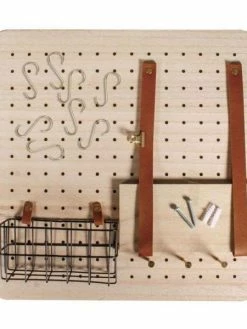 Rayher Organiseur Mural Personnalisable Avec Panier Et 8 Crochets Métal