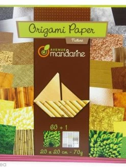 Avenue Mandarine Origami 20 X 20 Cm - Nature X 60 Papiers