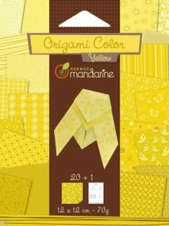 Avenue Mandarine Origami Color 12 X 12 Cm - Jaune X 20