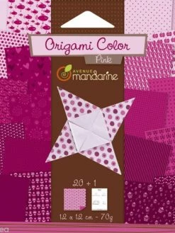 Avenue Mandarine Origami Color 12 X 12 Cm - Rose X 20