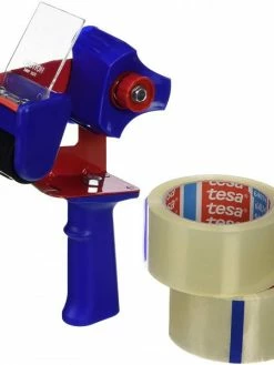 Pack 2 Rubans Adhésif Emballage Tesa Transparent + 1 Dévidoir Tesa