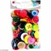 Sodertex Pack Boutons En Résine - Couleurs Assorties - 9 à 28 Mm - 200 G