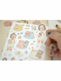 Paper Doll Mate Pack De 6 Feuilles Stickers Autolcollants Paper Doll -V-Zug shop pack de 6 feuilles stickers autolcollants paper doll p 3