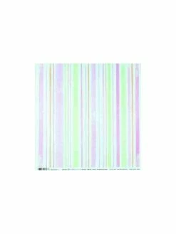 Scrapacher Papier 30,5cm X 30,5cm Recto Verso Bébé Fille Rayures / Petits Pois