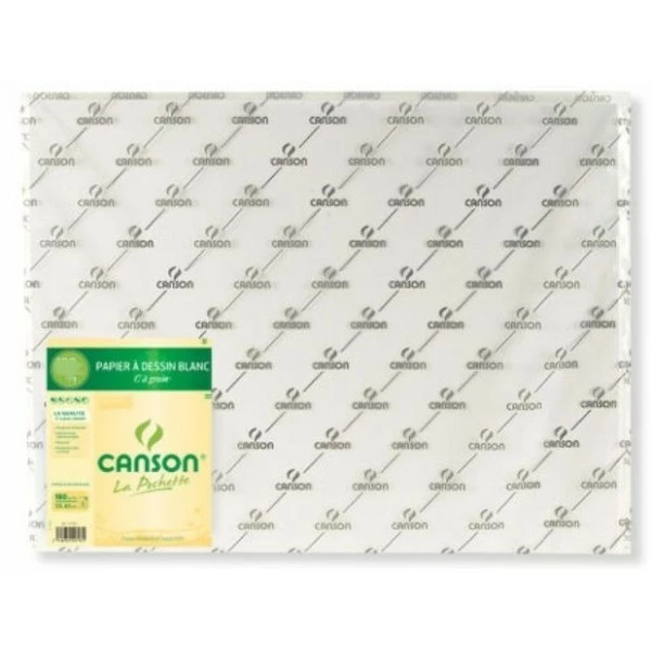 Canson Papier à Dessin "C" à Grain - A3 - 180 G/m² - Blanc 1 Canson Papier à Dessin "C" à Grain - A3 - 180 G/m² - Blanc