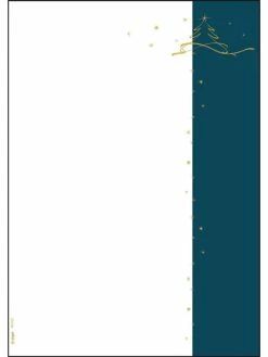 Sigel Papier à Motif De Noël "Christmas Tree Petrol", A4