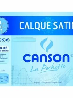 Papier Calque Satin Canson - Pochette - 90g/m² 12 Feuilles 24x32