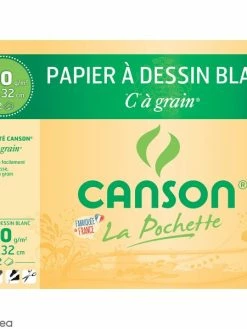 Papier Dessin C à Grain Canson - 24 X 32 Cm - 12 Feuilles