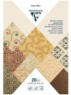 CLAIREFONTAINE Papier Du Monde A4 20 Feuilles Brun