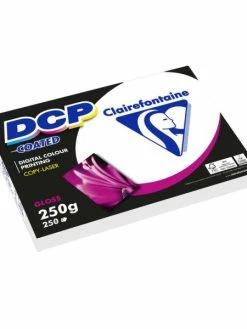 Clairalfa Papier Laser "DCP Coated Gloss", A4, 250 G/m² - Blanc