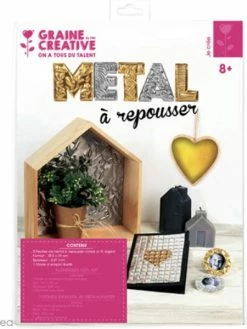Graine Créative Papier Métal à Repousser - 18,5 X 29 Cm - Doré Et Argenté - 3 Pcs