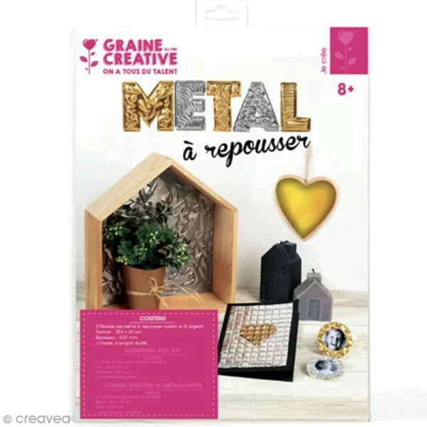 Graine Créative Papier Métal à Repousser - 18,5 X 29 Cm - Doré Et Argenté - 3 Pcs 1 Graine Créative Papier Métal à Repousser - 18,5 X 29 Cm - Doré Et Argenté - 3 Pcs