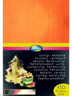 Maildor Papier Métallisé 35 X 50 Cm - Assortiment X 10