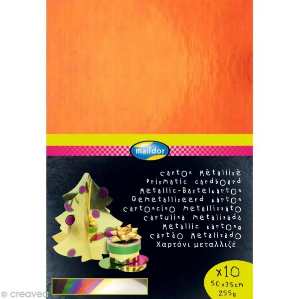 Maildor Papier Métallisé 35 X 50 Cm - Assortiment X 10 1 Maildor Papier Métallisé 35 X 50 Cm - Assortiment X 10