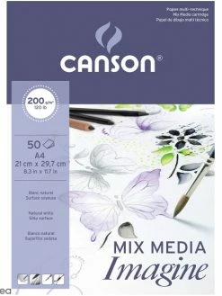 Papier Multi-techniques Canson - Mix Media Imagine - A4 - 50 Feuilles