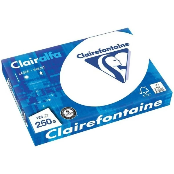 Clairalfa Papier Multifonction, A4, 250 G/m2, Extra Blanc 1 Clairalfa Papier Multifonction, A4, 250 G/m2, Extra Blanc